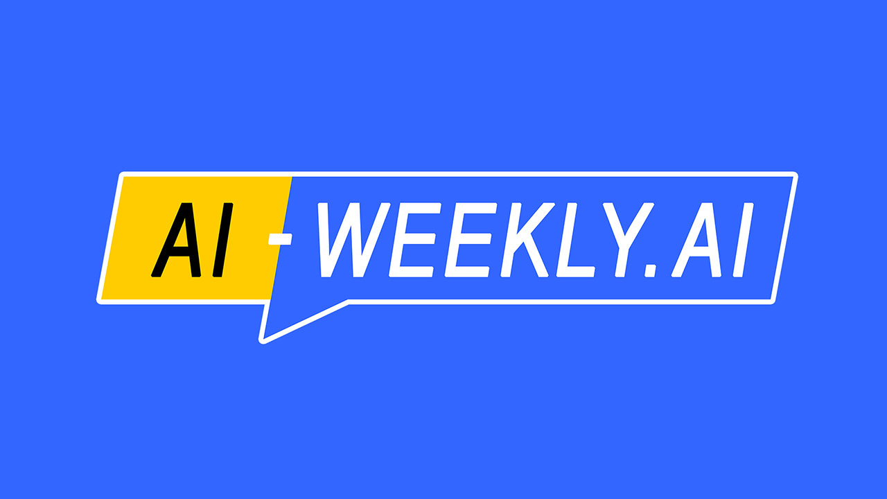 AI-Weekly logo on blue.